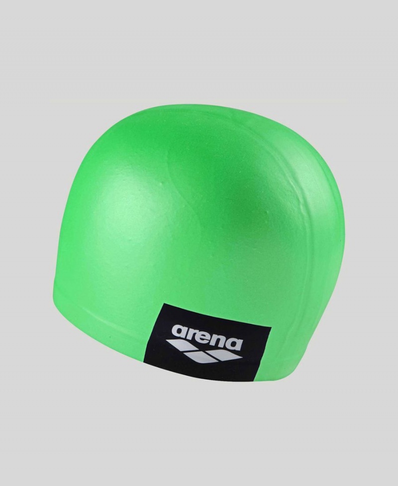 Bonnet de Bain Arena Logo Moulded Silicone Vert | IYR-59841081