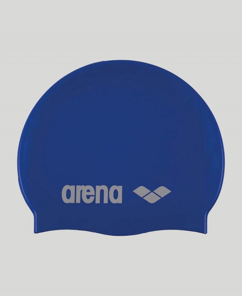 Bonnet de Bain Arena Classiche Silicone Bleu Blanche | AFM-65976620