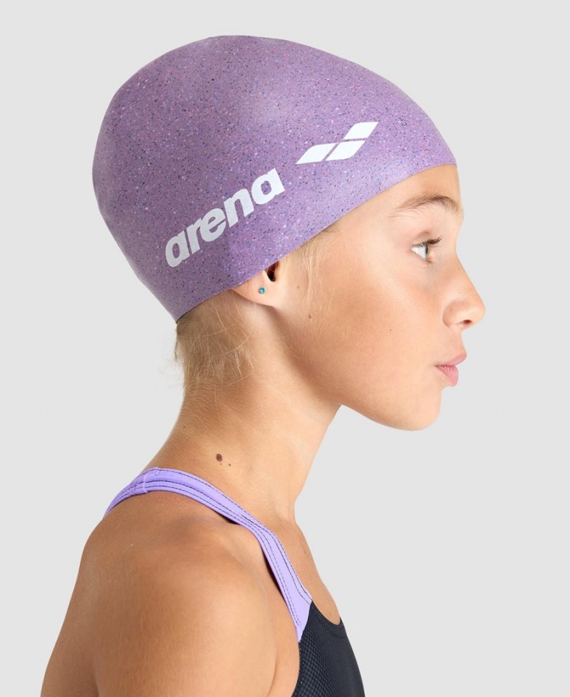 Bonnet de Bain Arena Silicone Jr Violette | UGU-23491610