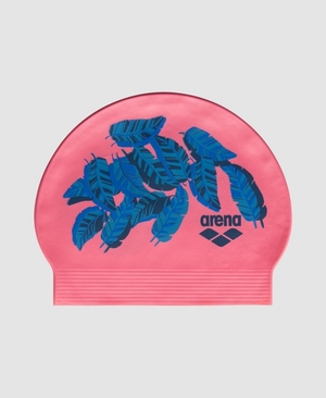 Bonnet de Bain Arena Soft Latex Print Rose Bleu | STV-09133987