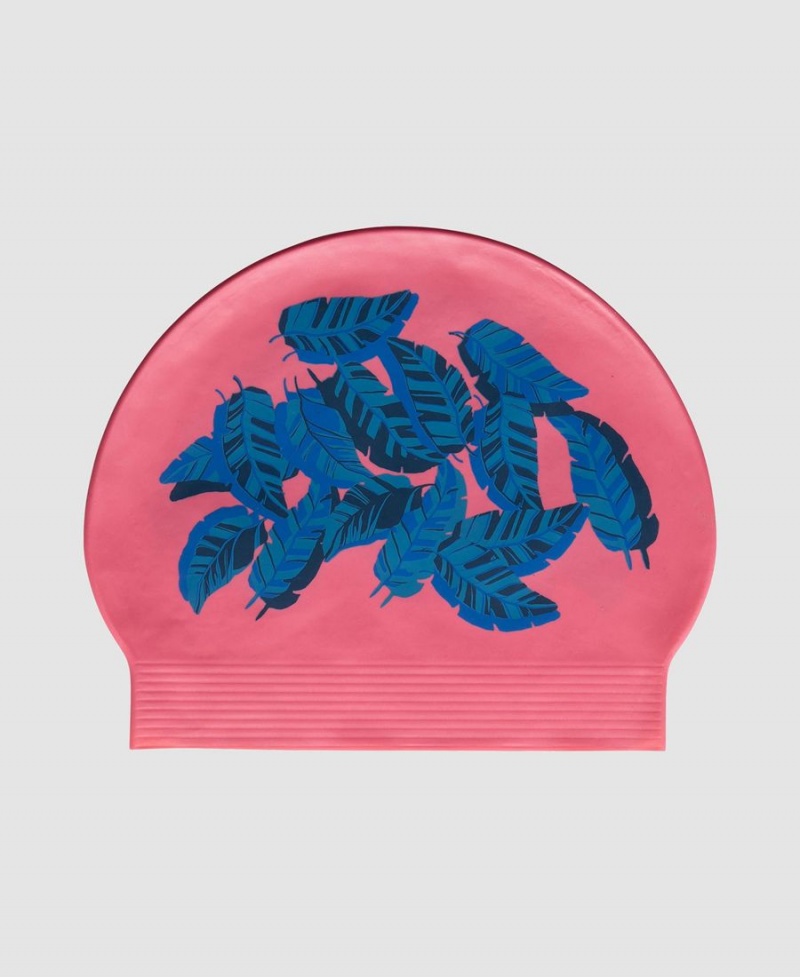 Bonnet de Bain Arena Soft Latex Print Rose Bleu | STV-09133987