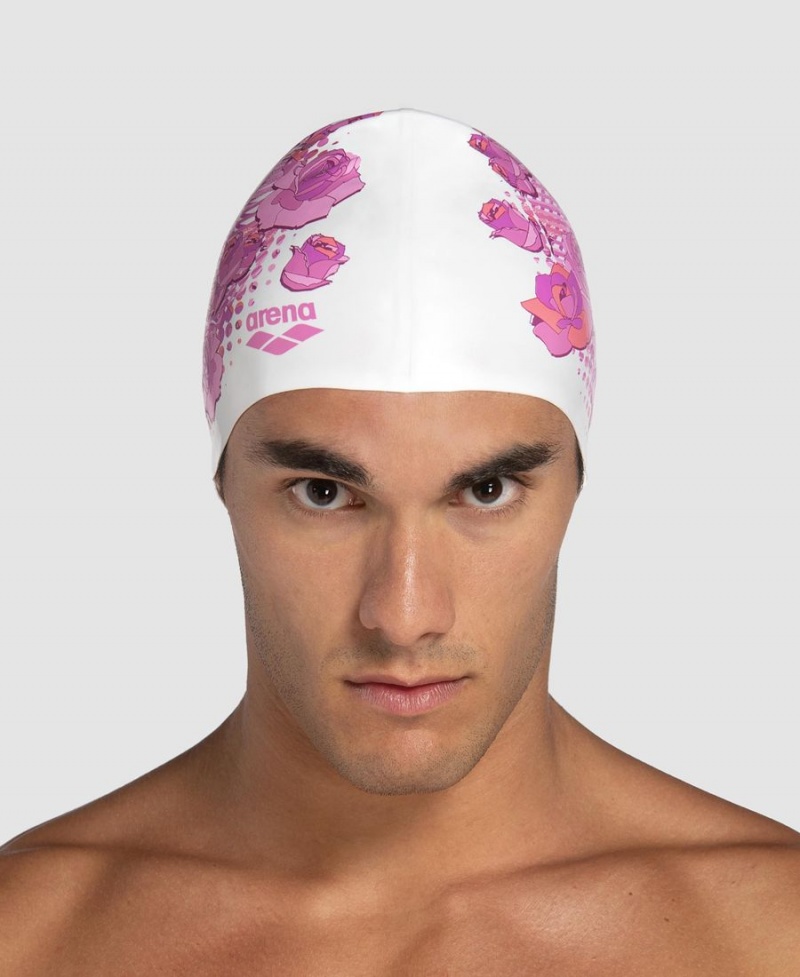 Bonnet de Bain Arena Breast Cancer Awareness Blanche | LLP-73975491