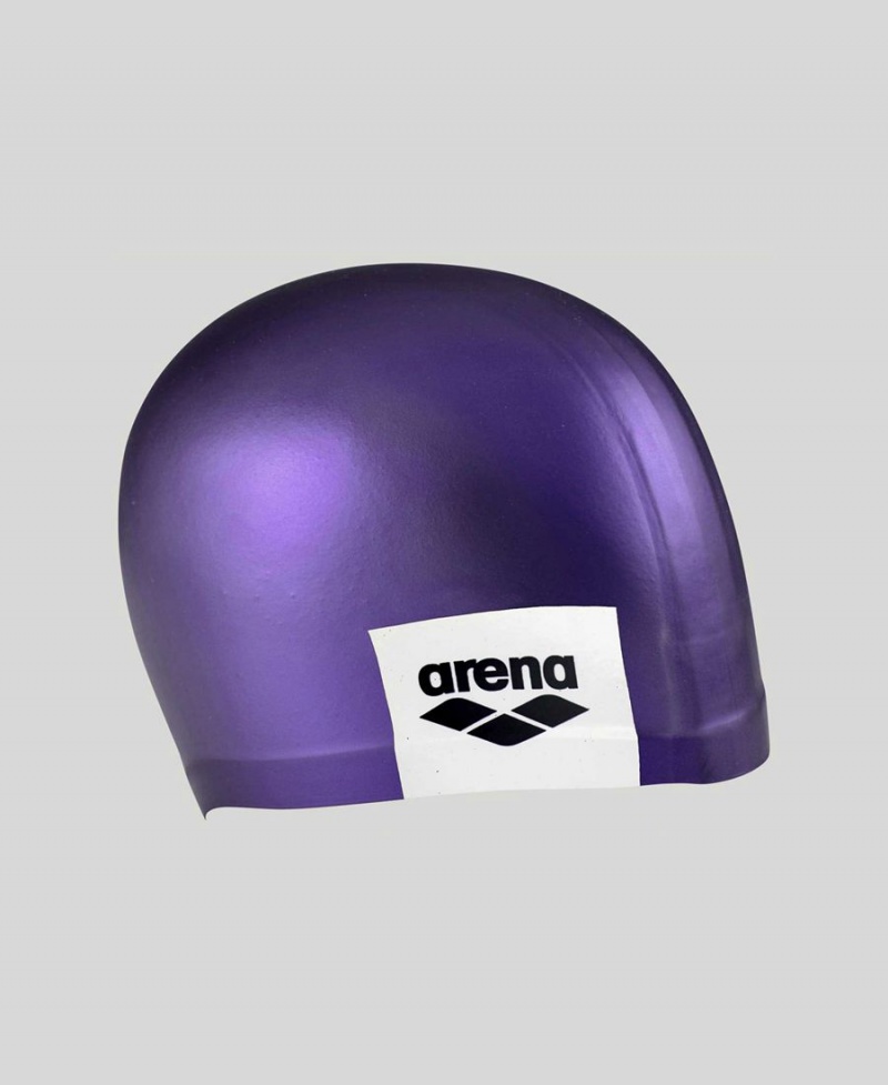 Bonnet de Bain Arena Logo Moulded Silicone Violette | UJO-43070743