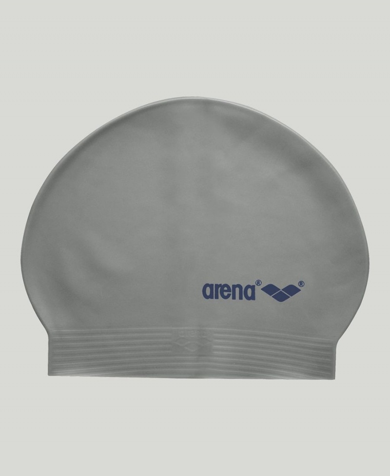 Bonnet de Bain Arena Soft Latex Argent | GIU-26654328