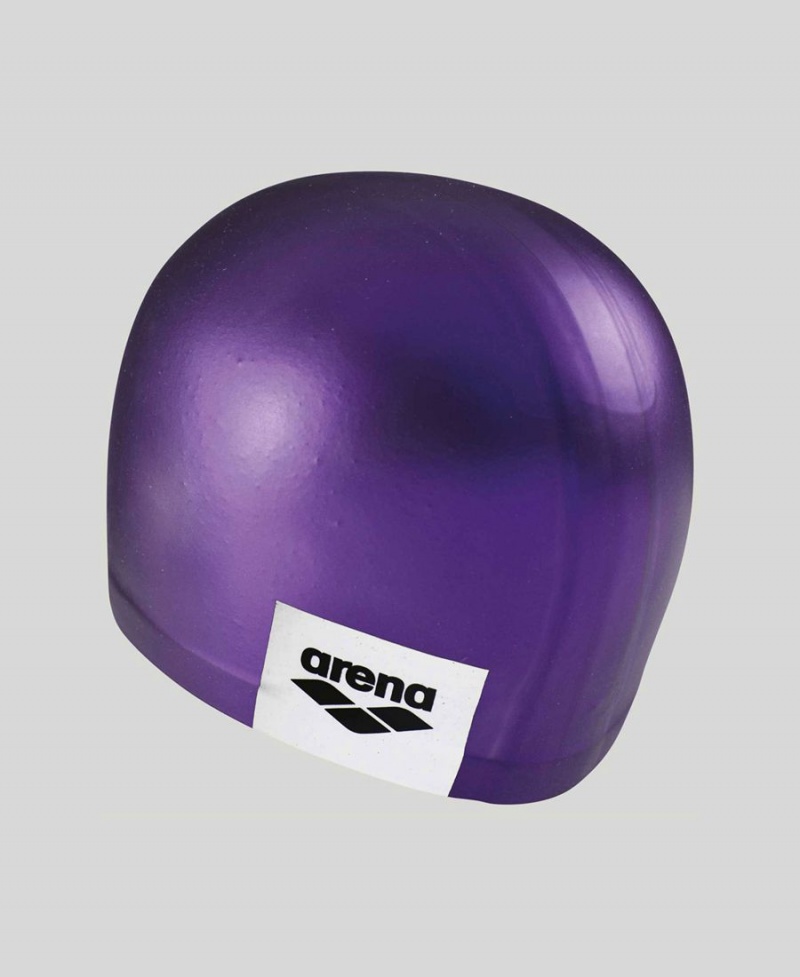 Bonnet de Bain Arena Logo Moulded Silicone Violette | UJO-43070743