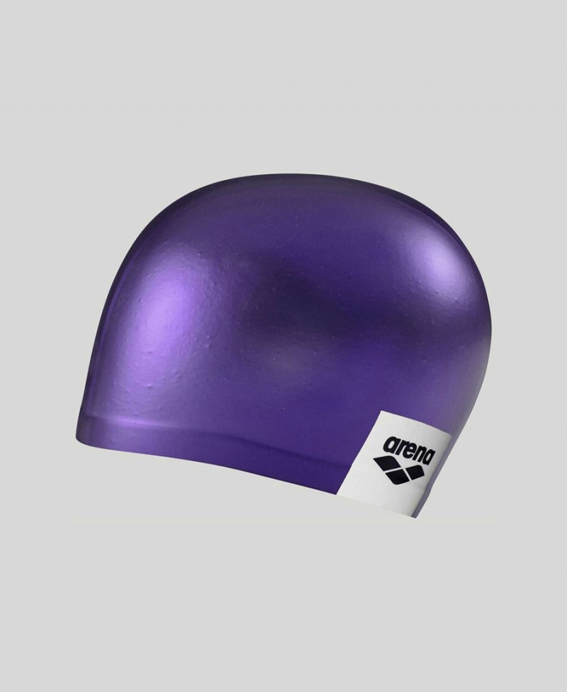 Bonnet de Bain Arena Logo Moulded Silicone Violette | UJO-43070743