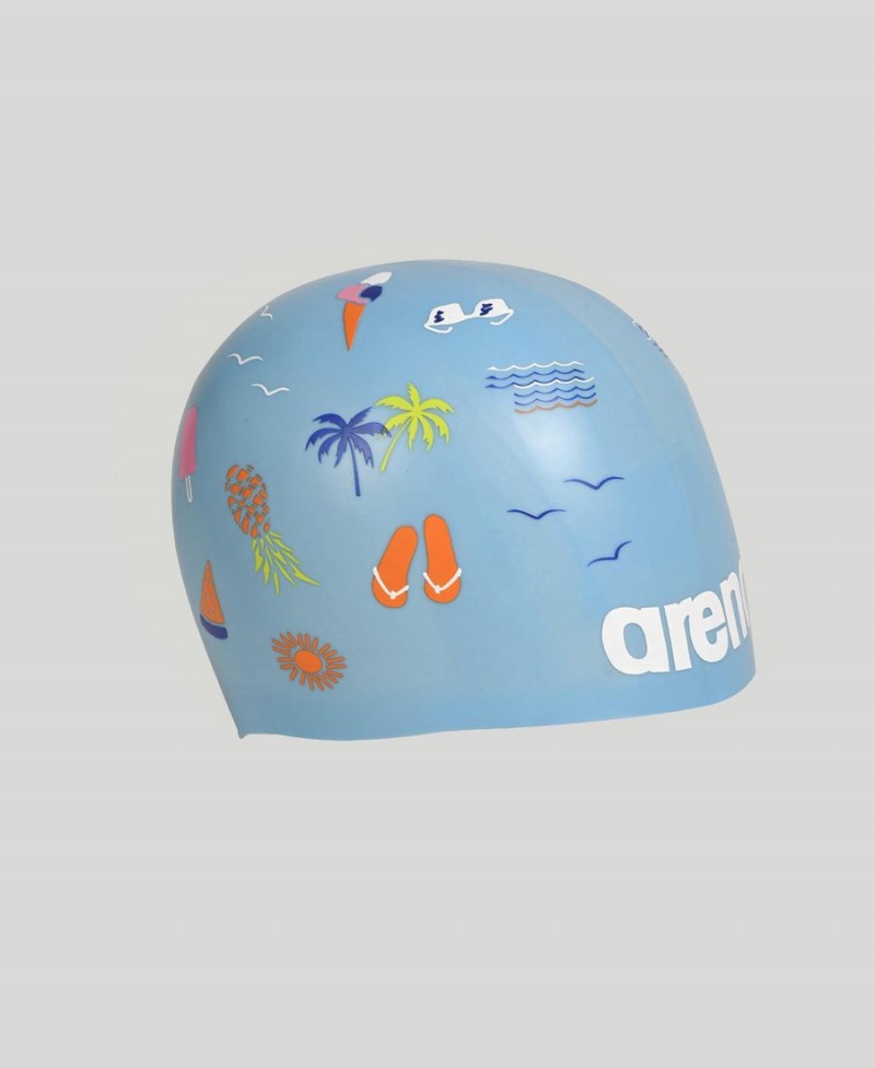 Bonnet de Bain Arena Poolish Moulded Bleu Multicolore | VFR-70767719