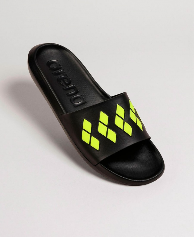 Sandale Arena Urban Claquette Noir Vert | FKB-71423326