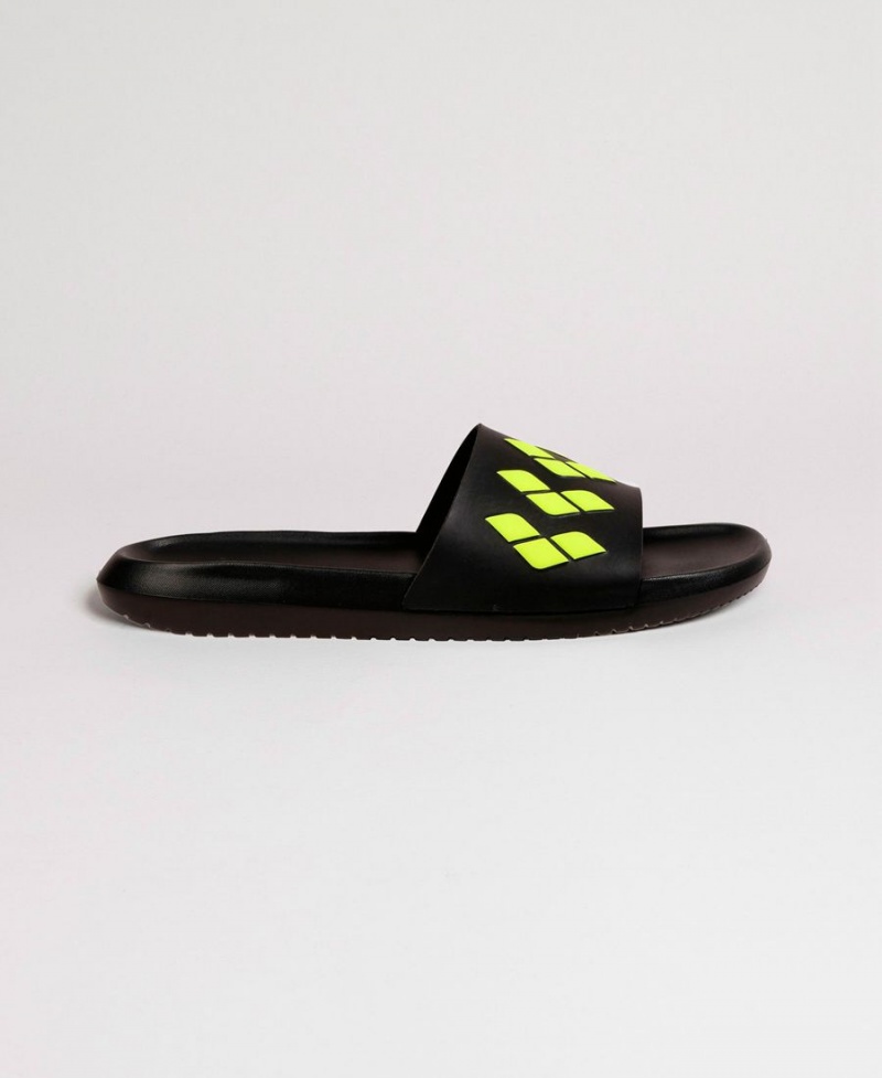 Sandale Arena Urban Claquette Noir Vert | FKB-71423326