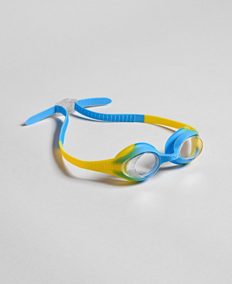 Lunette Natation Arena Spider Kids Jaune Bleu | GHX-18443576