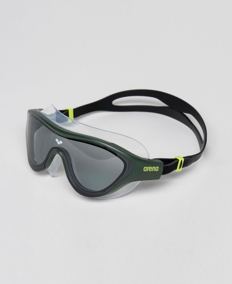 Lunette Natation Arena The One Mask Grise Vert Noir | OED-86203921