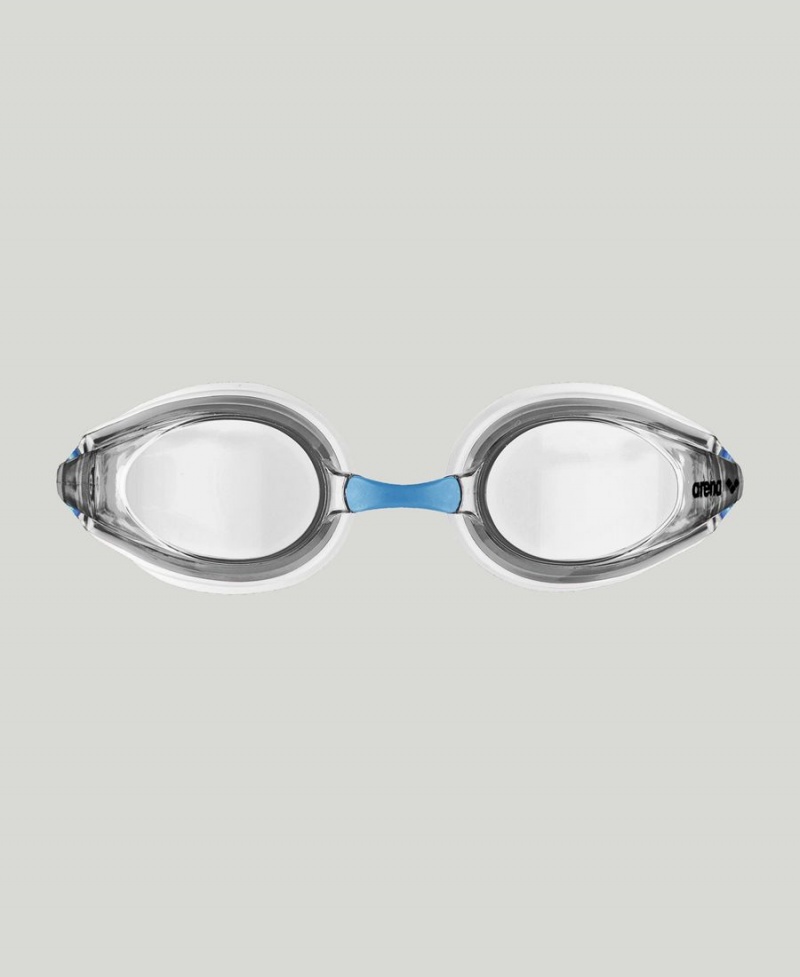 Lunette Natation Arena Tracks Jr Bleu Blanche | UTP-87631788