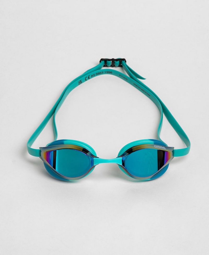 Lunette Natation Arena Python Mirror Turquoise Bleu | HJK-96178415