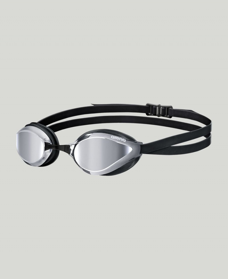 Lunette Natation Arena Python Mirror Argent Noir | NBY-93709329