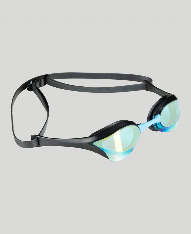 Lunette Natation Arena Cobra Ultra Swipe Mirror Bleu Noir | EOA-72618350