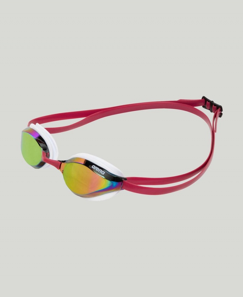 Lunette Natation Arena Python Mirror Blanche Bordeaux | VKH-53214550