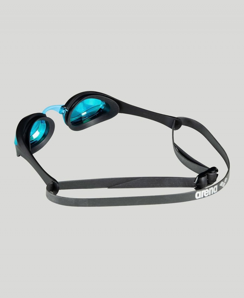 Lunette Natation Arena Cobra Ultra Swipe Mirror Bleu Noir | EOA-72618350