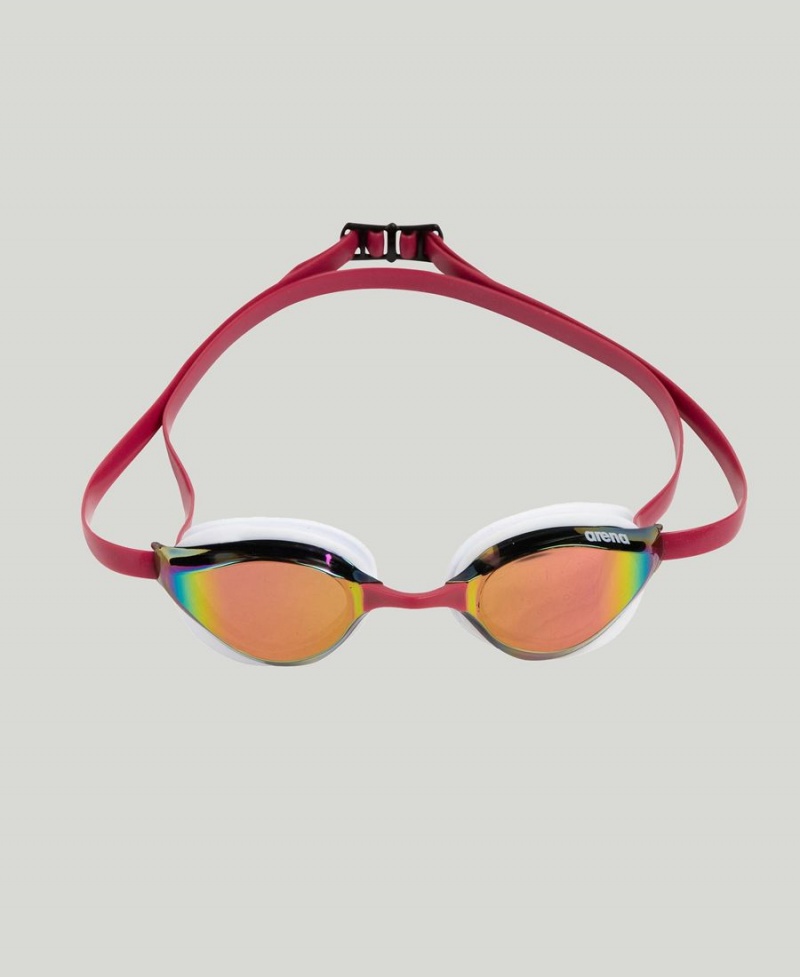 Lunette Natation Arena Python Mirror Blanche Bordeaux | VKH-53214550