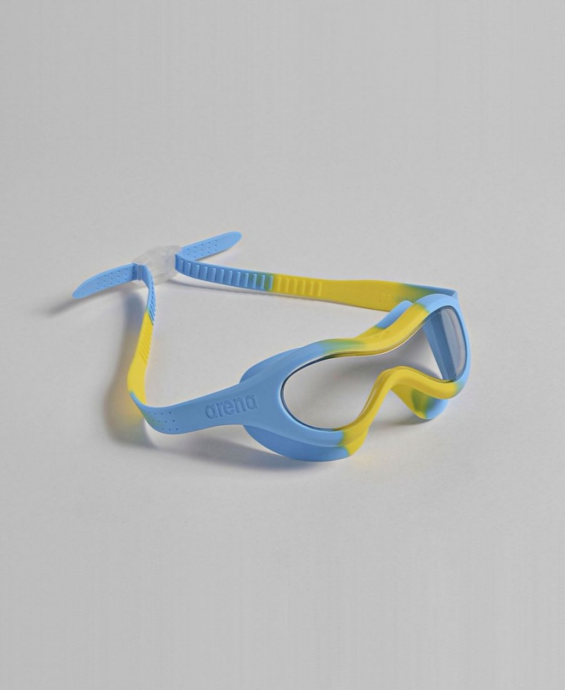 Lunette Natation Arena Spider Kids Mask Jaune Bleu | AII-88893478