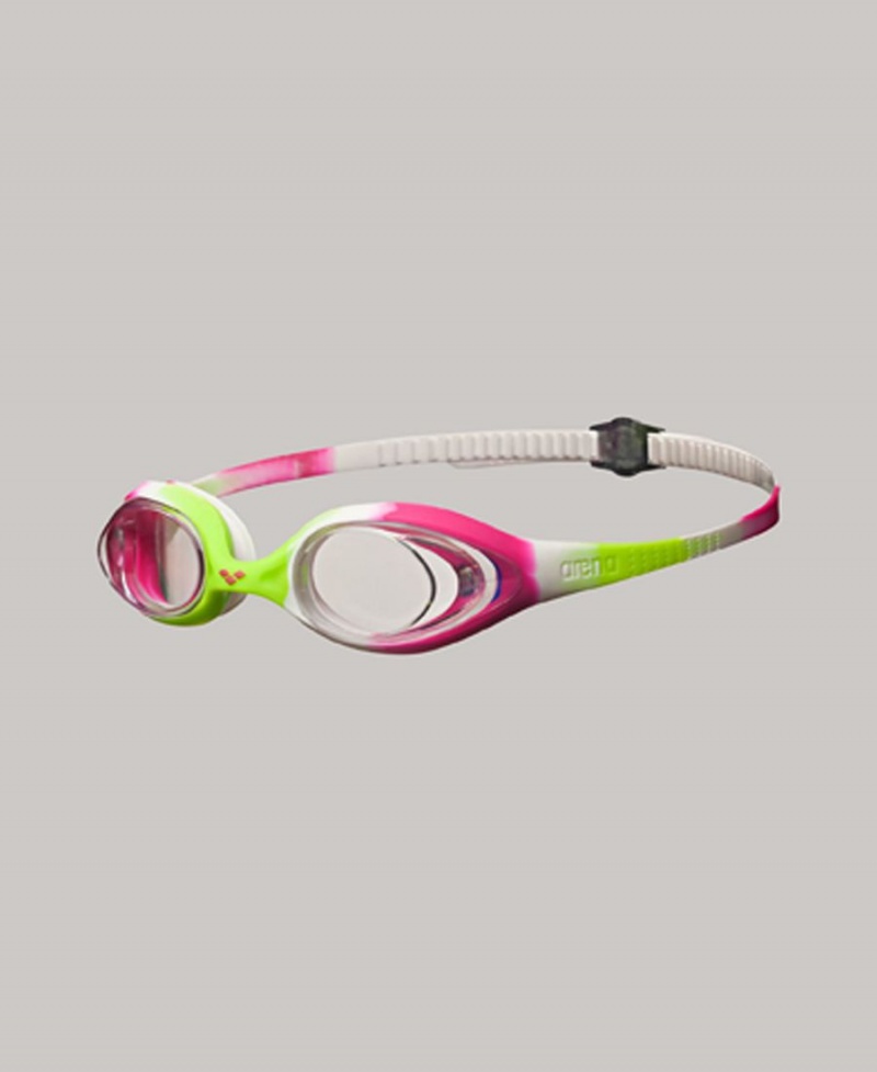 Lunette Natation Arena Spider Youth Vert Rose Blanche | BLI-08342558