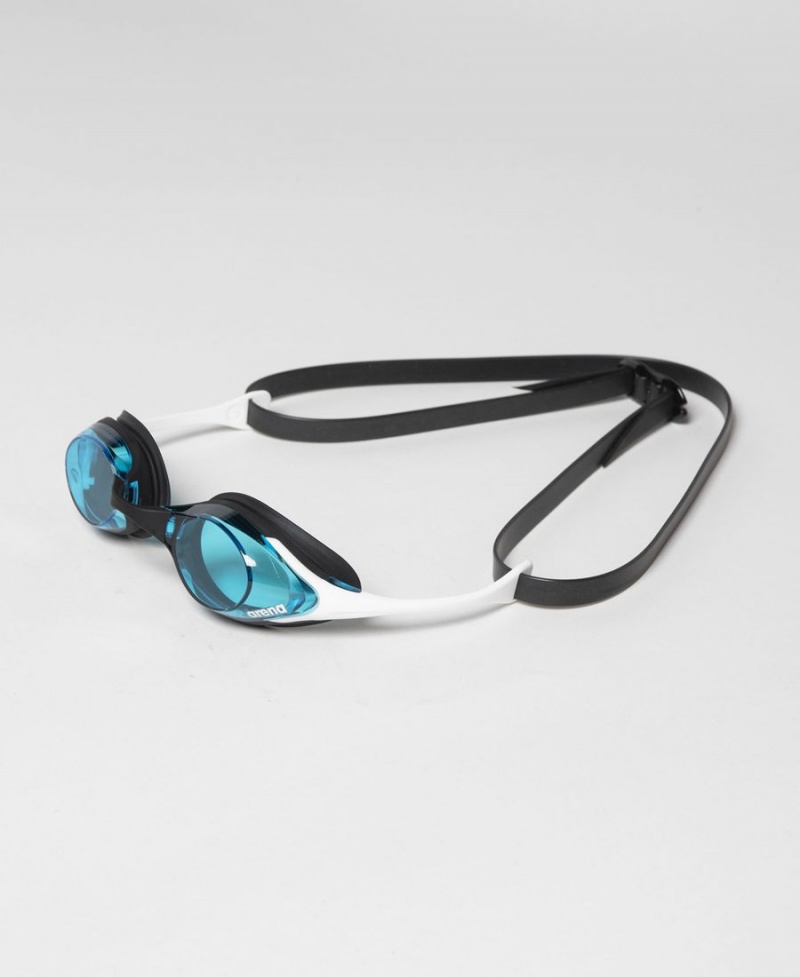 Lunette Natation Arena Cobra Swipe Bleu Blanche Noir | GYJ-94732147