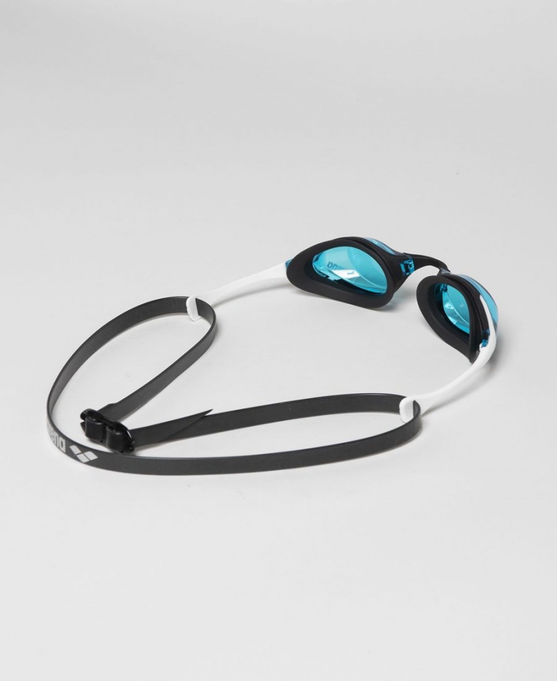 Lunette Natation Arena Cobra Swipe Bleu Blanche Noir | GYJ-94732147