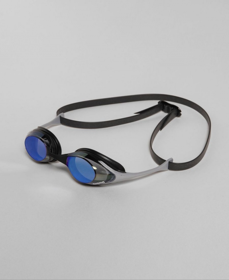 Lunette Natation Arena Cobra Swipe Mirror Bleu Argent Noir | NXG-37726095