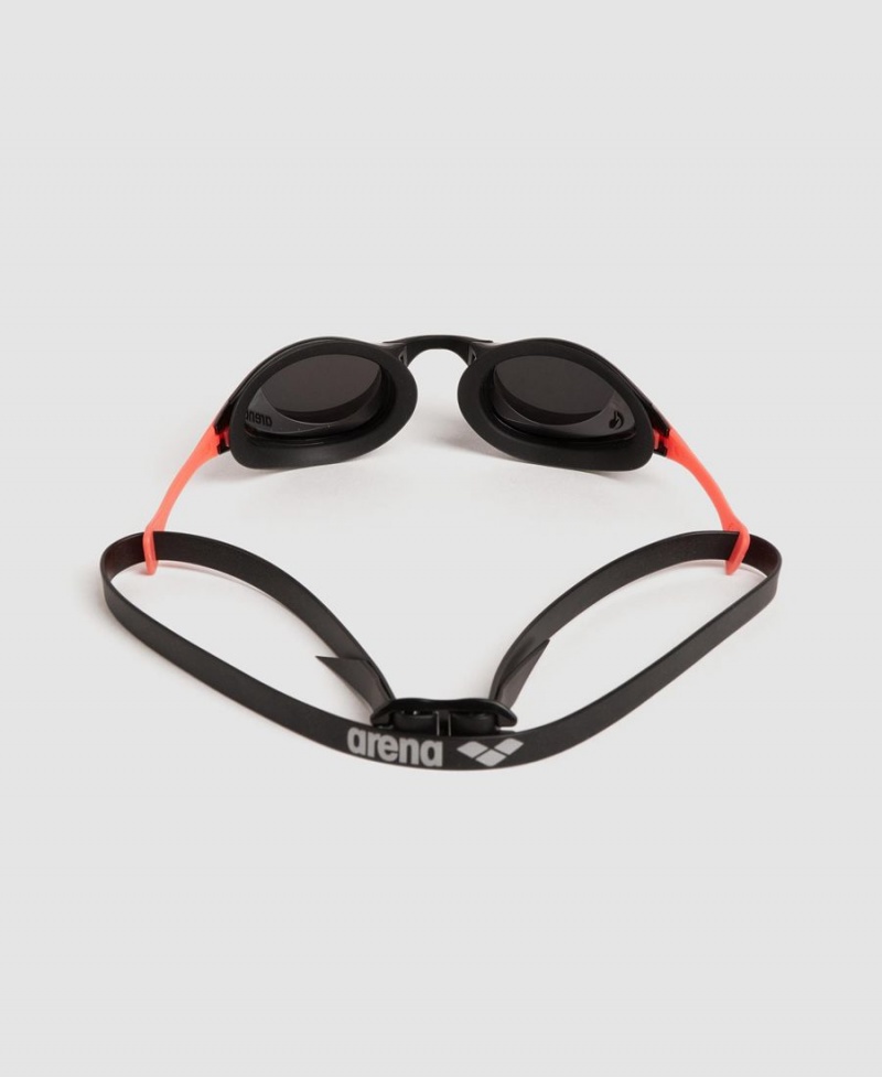 Lunette Natation Arena Cobra Swipe Mirror Argent Rouge Noir | MSR-27275970