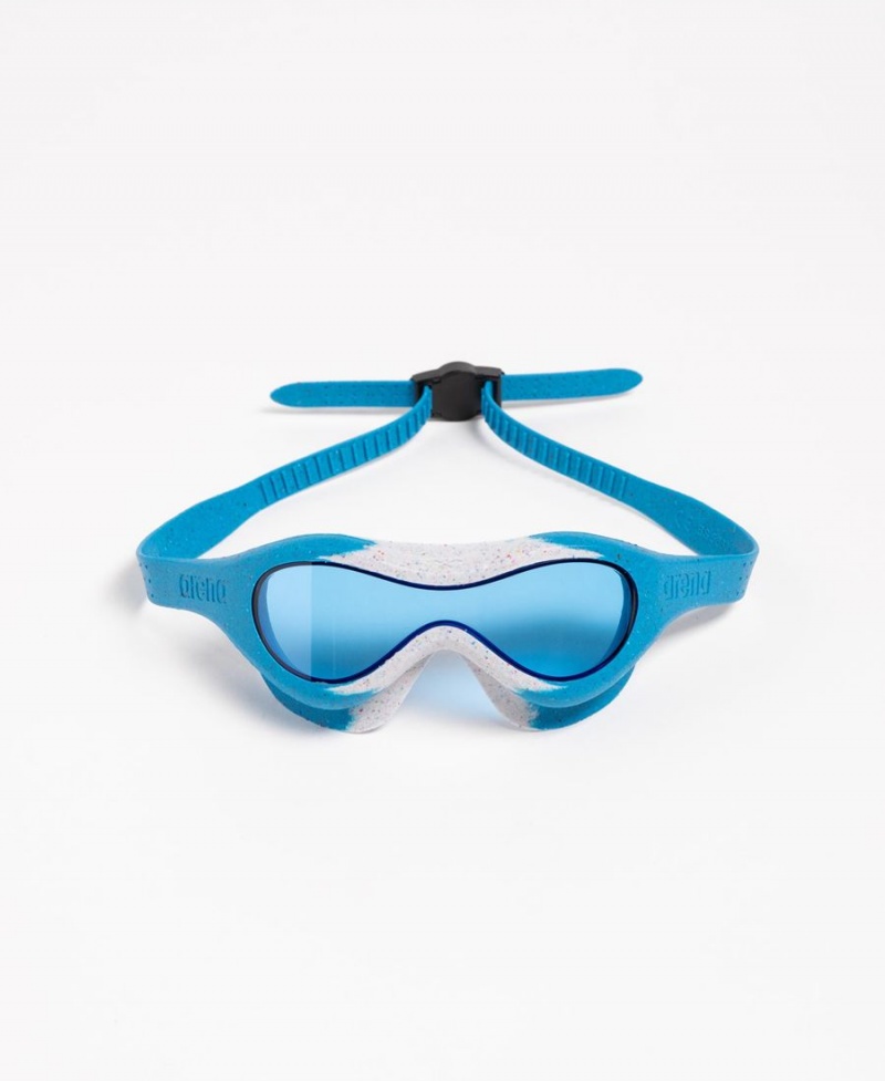 Lunette Natation Arena Spider Kids Mask Bleu Grise | BLU-26701791