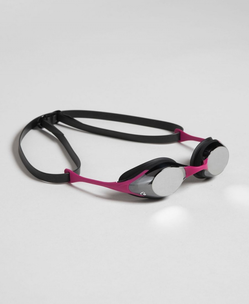 Lunette Natation Arena Cobra Swipe Mirror Argent Rose Noir | OFF-34114056