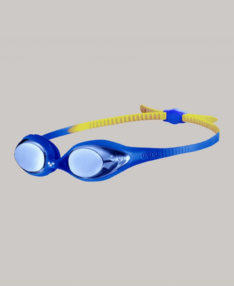 Lunette Natation Arena Spider Youth Mirror Bleu Jaune | WRS-95604922