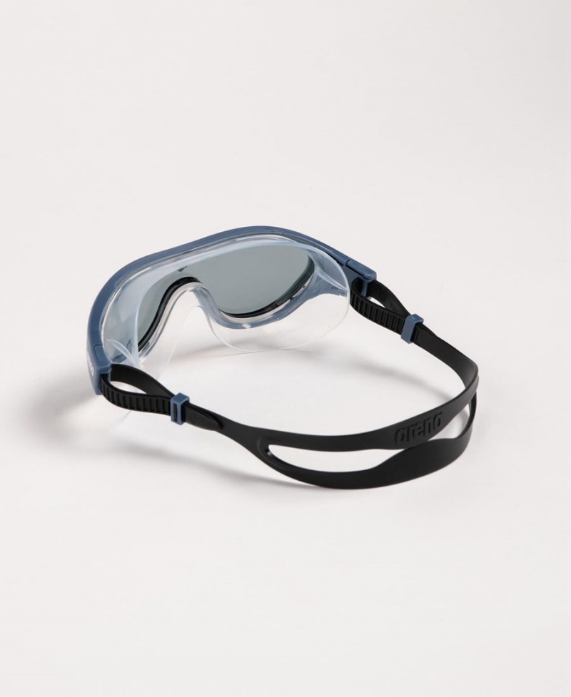 Lunette Natation Arena The One Mask Grise Bleu Marine Noir | QJP-10661108