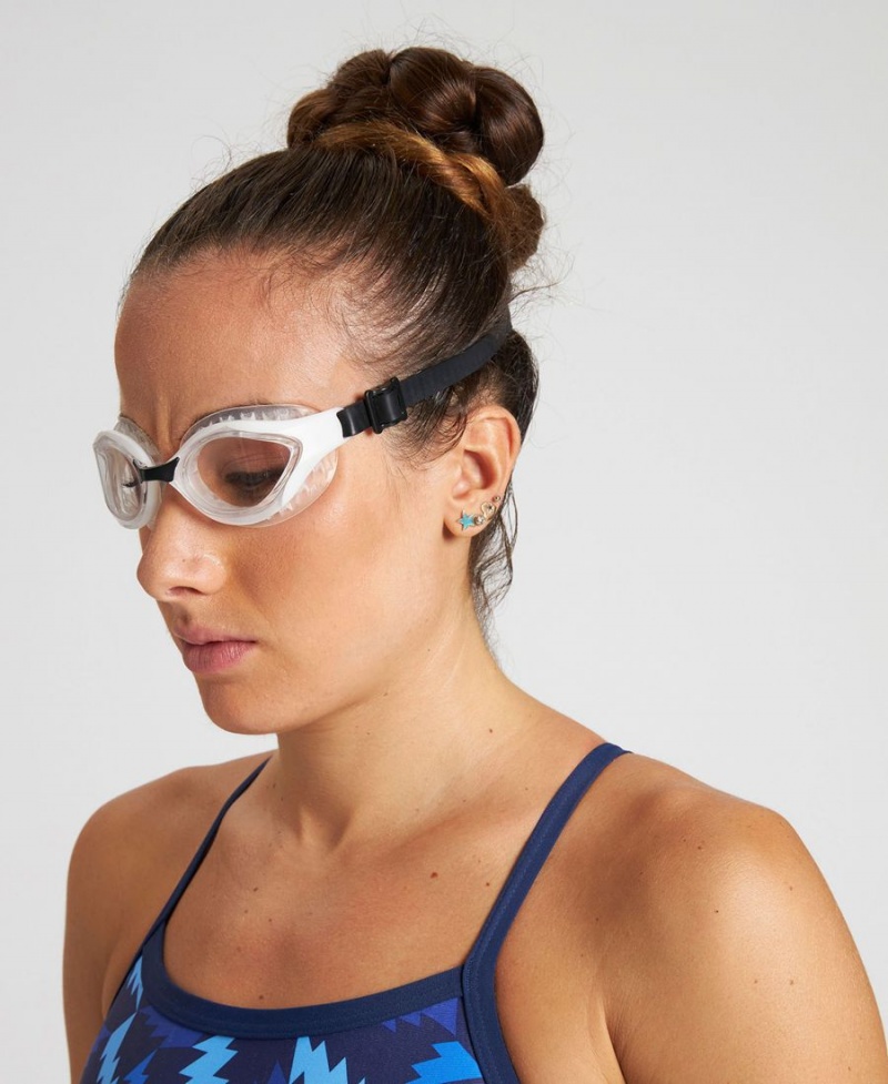 Lunette Natation Arena Air-Bold Swipe Blanche Noir | IUN-55659273