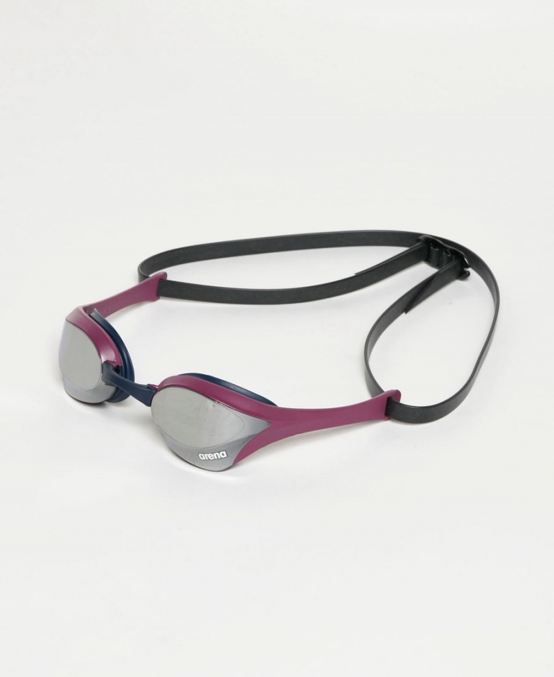 Lunette Natation Arena Cobra Ultra Swipe Mirror Argent Bordeaux | KTL-42964686