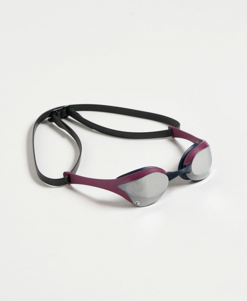 Lunette Natation Arena Cobra Ultra Swipe Mirror Argent Bordeaux | KTL-42964686