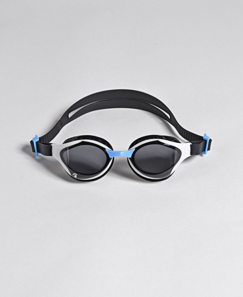 Lunette Natation Arena Air-Bold Swipe Blanche Noir Bleu | DTY-20384187