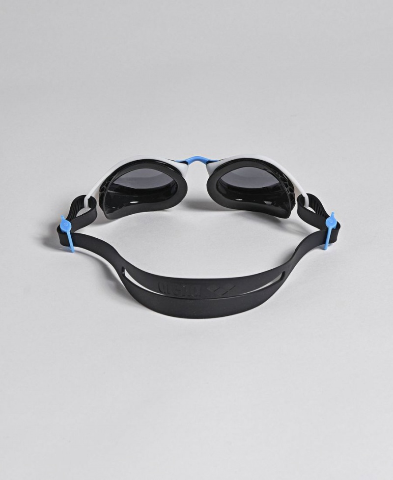 Lunette Natation Arena Air-Bold Swipe Blanche Noir Bleu | DTY-20384187