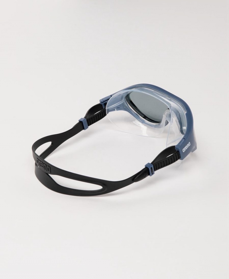 Lunette Natation Arena The One Mask Grise Bleu Marine Noir | QJP-10661108