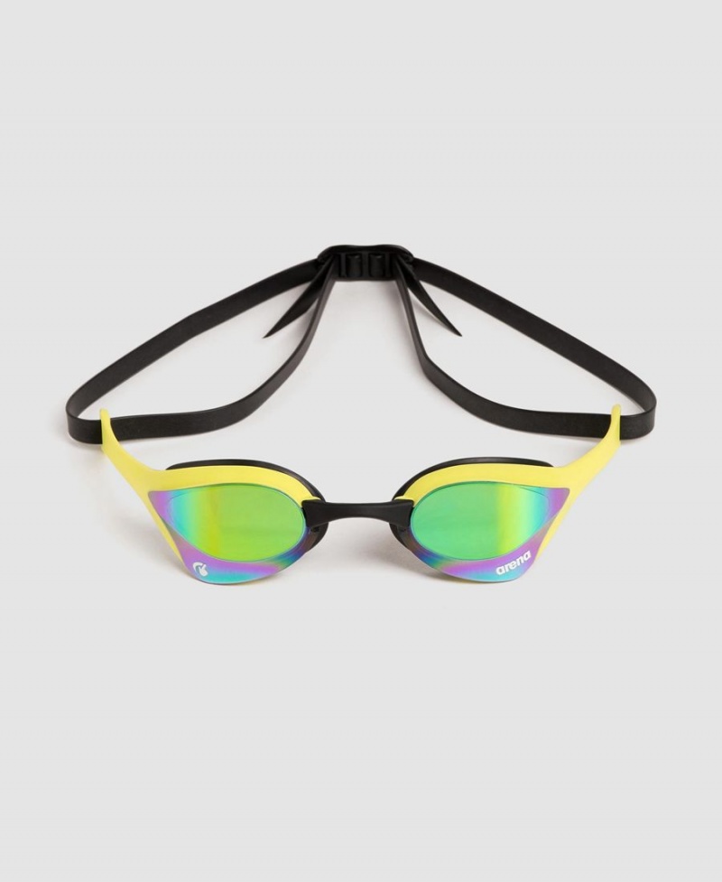 Lunette Natation Arena Cobra Ultra Swipe Mirror Vert Jaune | AMO-23014720