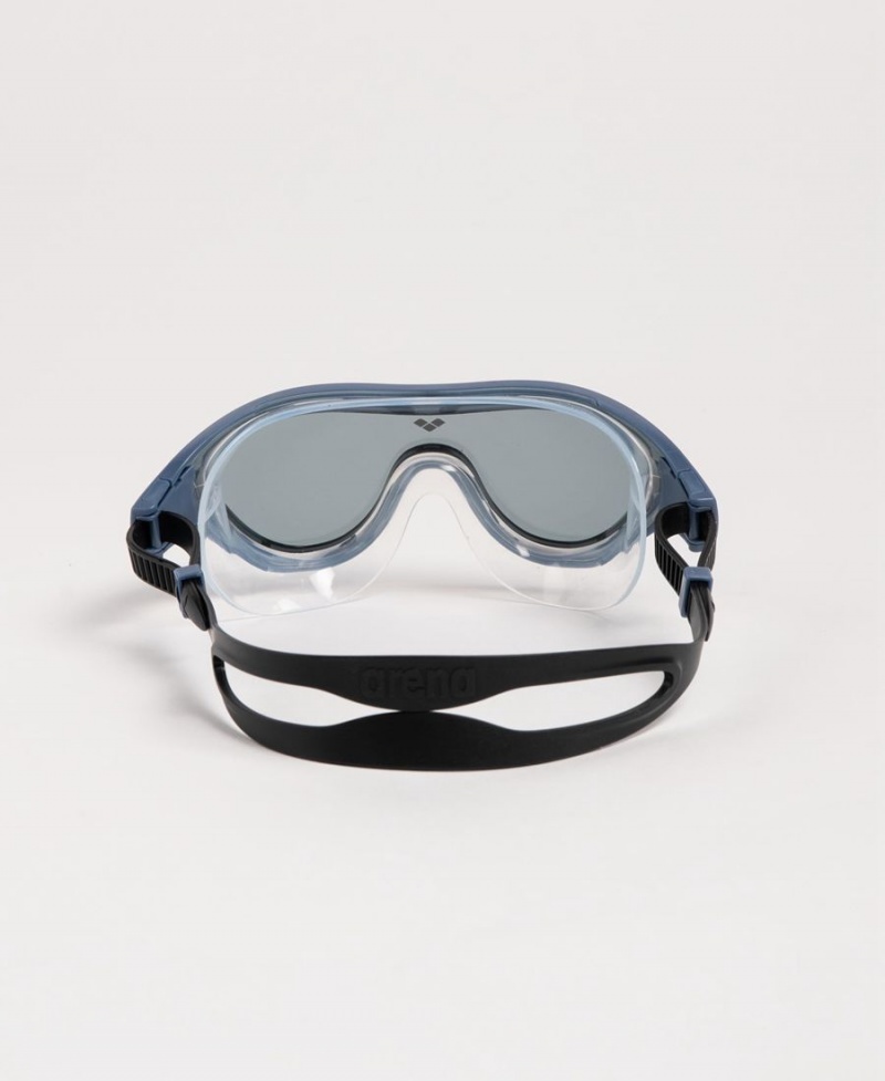 Lunette Natation Arena The One Mask Grise Bleu Marine Noir | QJP-10661108