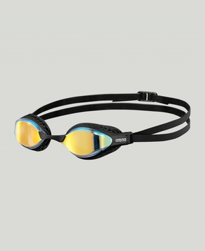 Lunette Natation Arena Air Speed Mirror Jaune Noir | VGK-61767791