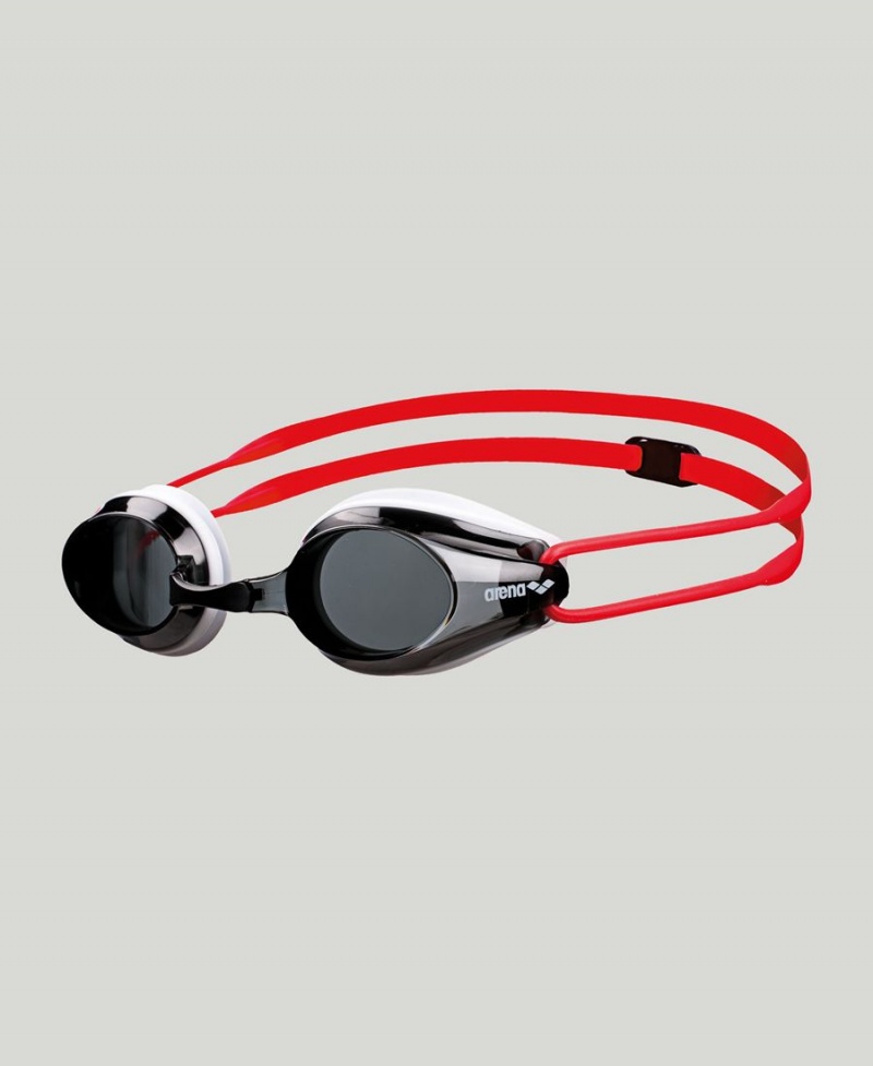 Lunette Natation Arena Tracks Jr Noir Blanche Rouge | ZTA-84780224