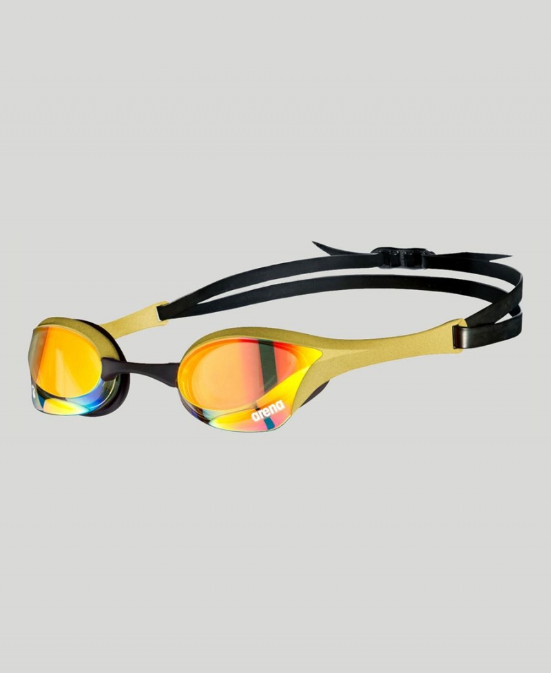 Lunette Natation Arena Cobra Ultra Swipe Mirror Jaune Doré | SBJ-74072542