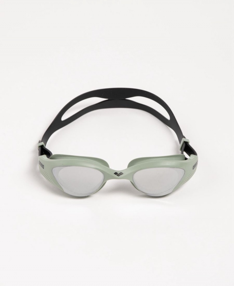 Lunette Natation Arena The One Mirror Argent Vert Noir | TAB-55144788