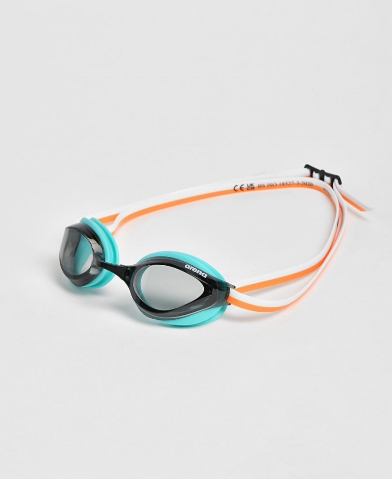 Lunette Natation Arena Python Turquoise Orange | FNK-87824331