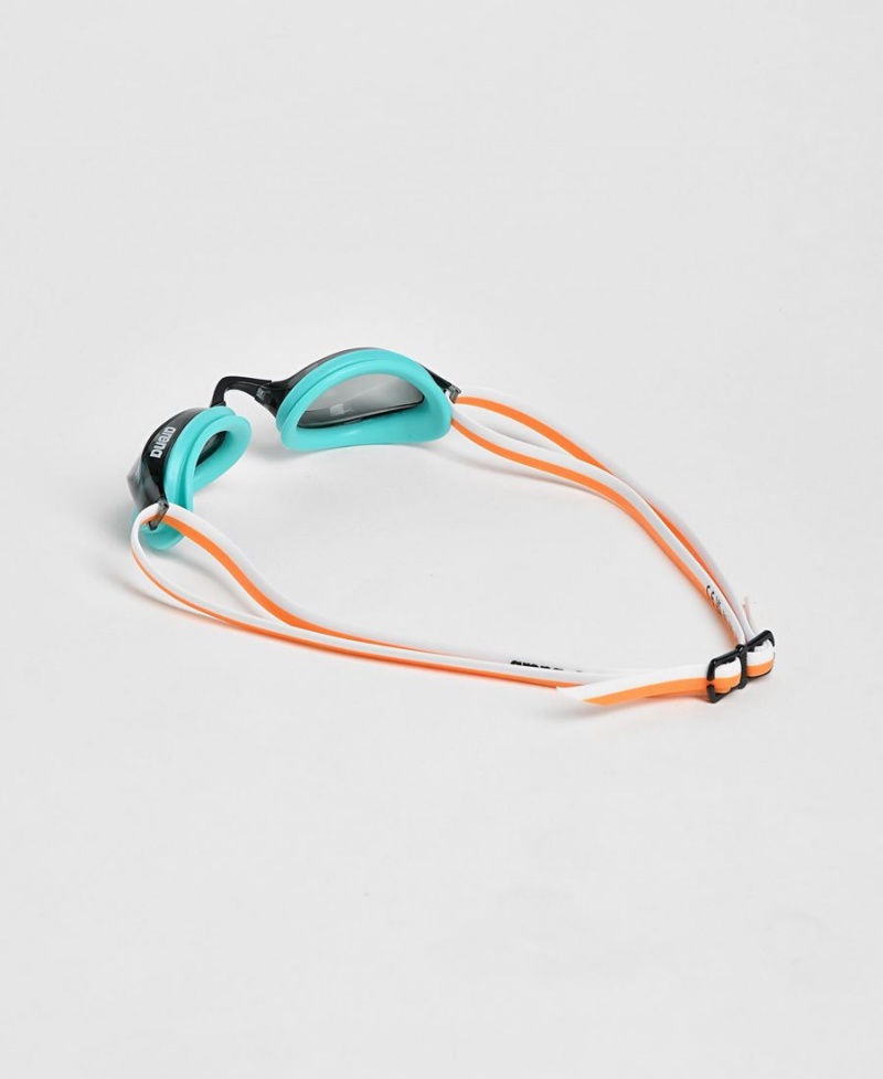 Lunette Natation Arena Python Turquoise Orange | FNK-87824331