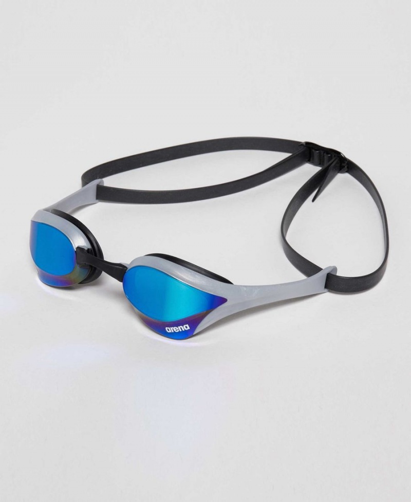 Lunette Natation Arena Cobra Ultra Swipe Mirror Bleu Argent | RNO-39917456