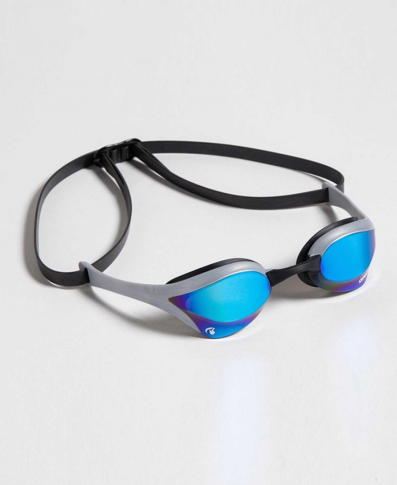 Lunette Natation Arena Cobra Ultra Swipe Mirror Bleu Argent | RNO-39917456