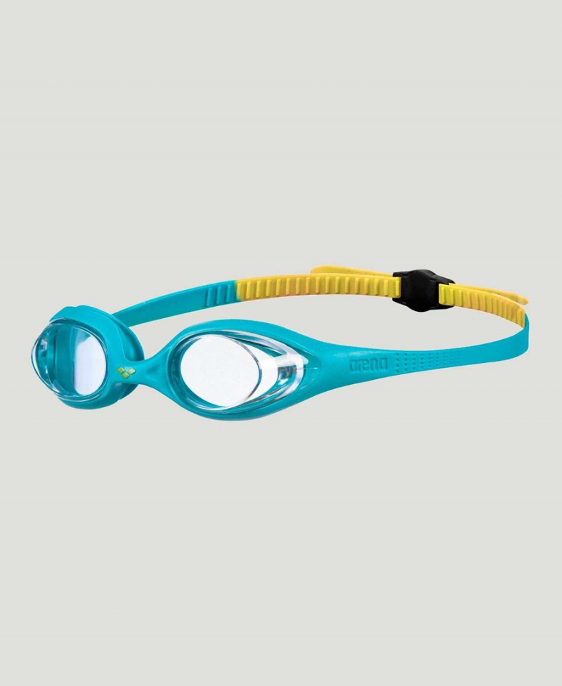 Lunette Natation Arena Spider Youth Bleu Jaune | TRE-87334802