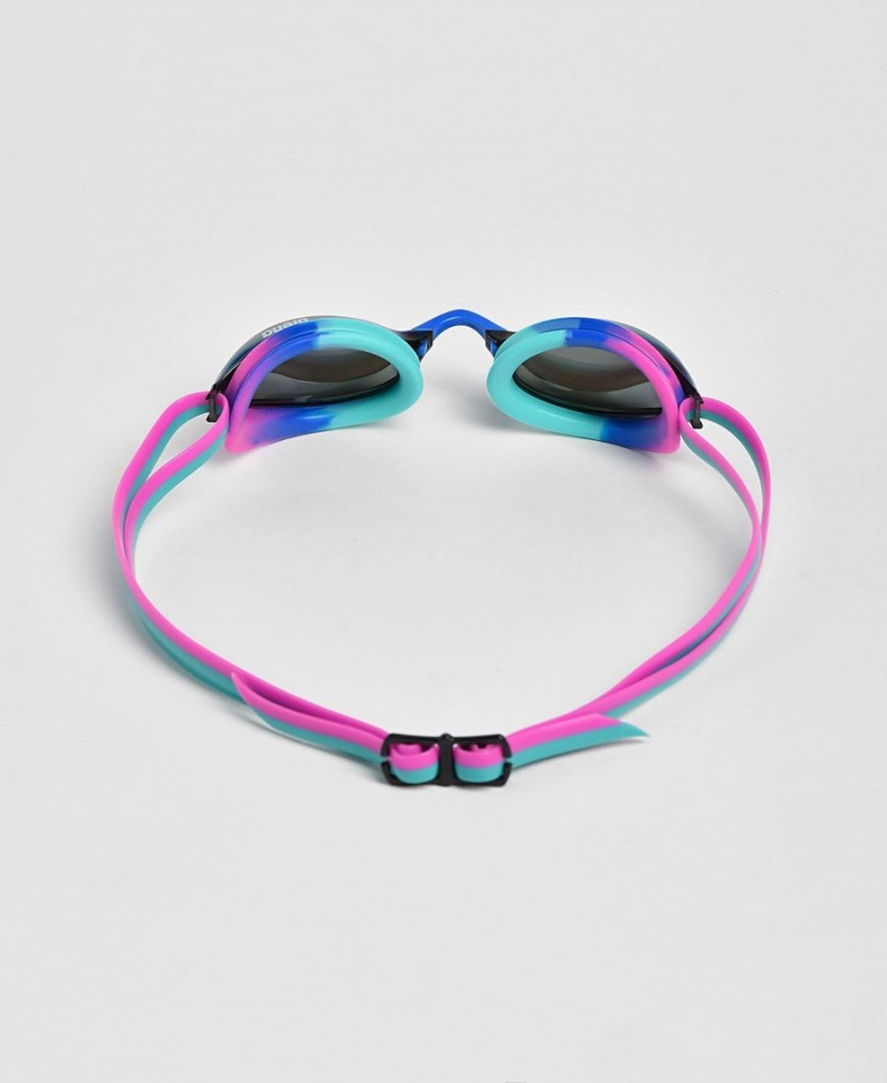 Lunette Natation Arena Python Mirror Turquoise Rose | LNQ-37433898